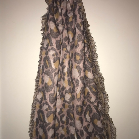 H&M pink neutral big leopard heavy scarf oversized - Picture 5 of 5